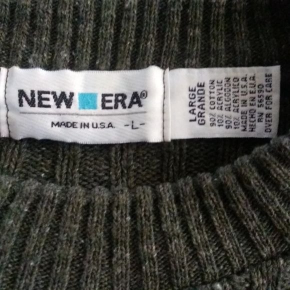 Mens New Era Ribbed Sweater Size L - Picture 4 of 7